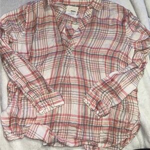 Sonoma Pink Plaid Blouse